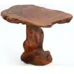 Singaraja River-Table: Teakholz mit goldfarbenem Harz, 90 × 60 cm