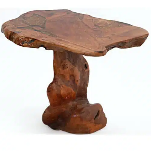 Singaraja River-Table: Teakholz mit goldfarbenem Harz, 90 × 60 cm