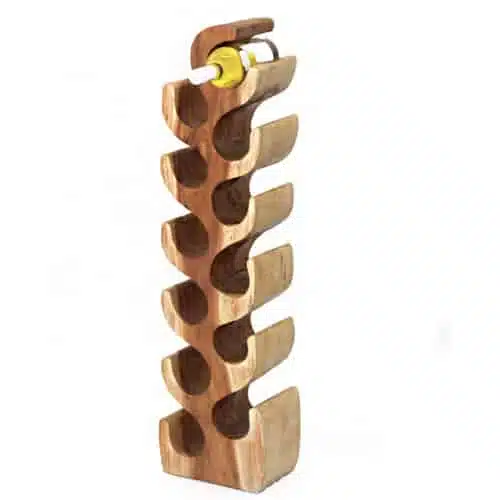 Yatra Weinhalter für 12 Flaschen aus Teakholz, 100 cm