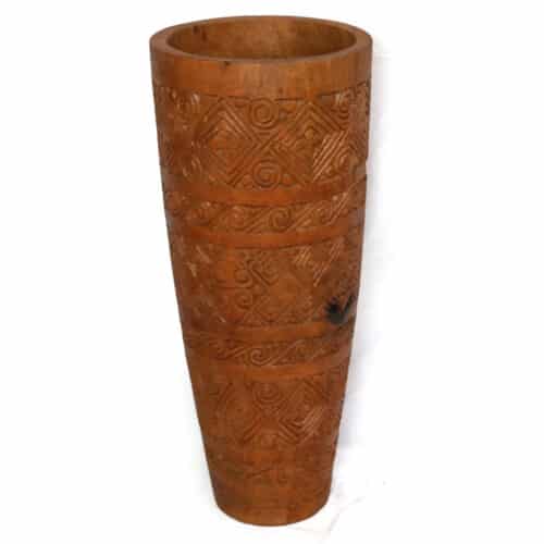 geschnitzte Vase, braun, 70cm