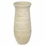 geschnitzte Vase, beige, 70cm
