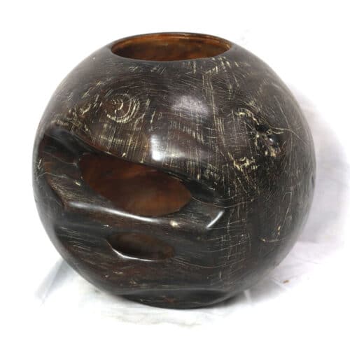 Vase in Ballform, schwarz, Design, 35cm