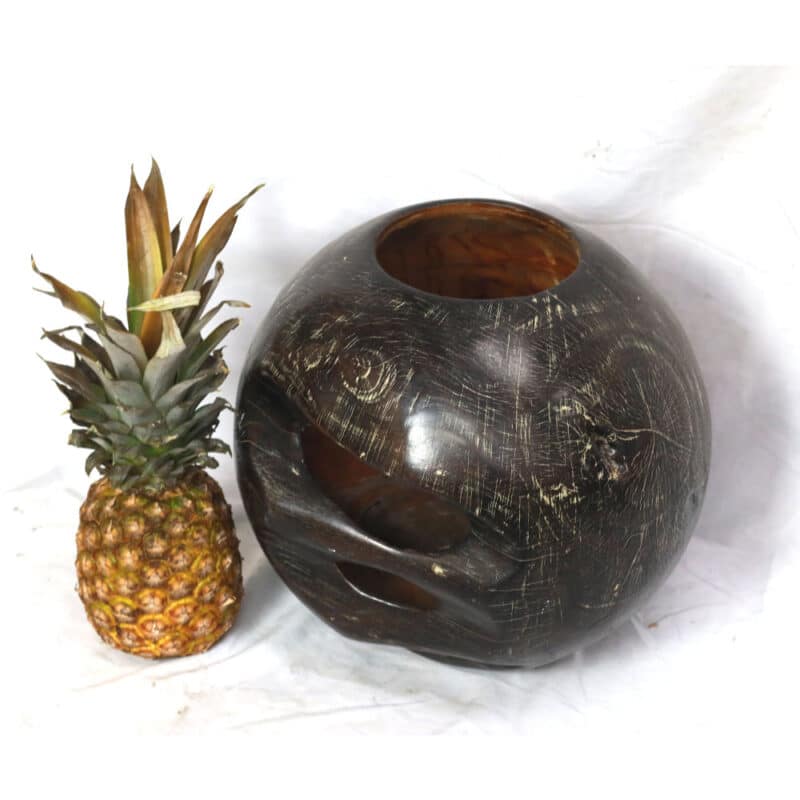 Vase in Ballform, schwarz, Design, 35cm