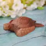 Schildkröte, Blüte auf Rücken, hellbraun, 40cm
