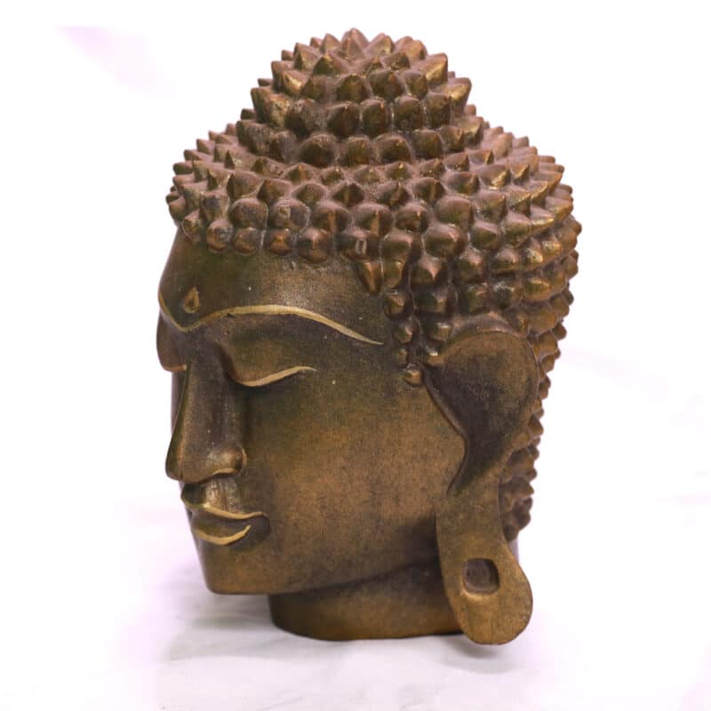 Buddha Kopf, mittel, alt, 18cm