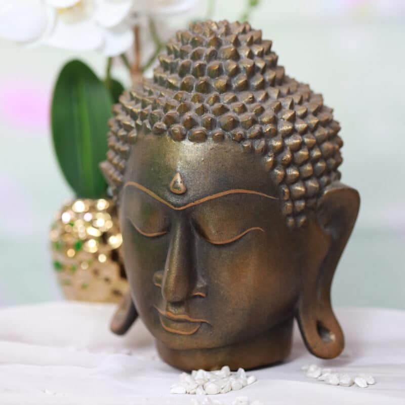 Buddha Kopf, groß alt, 21cm