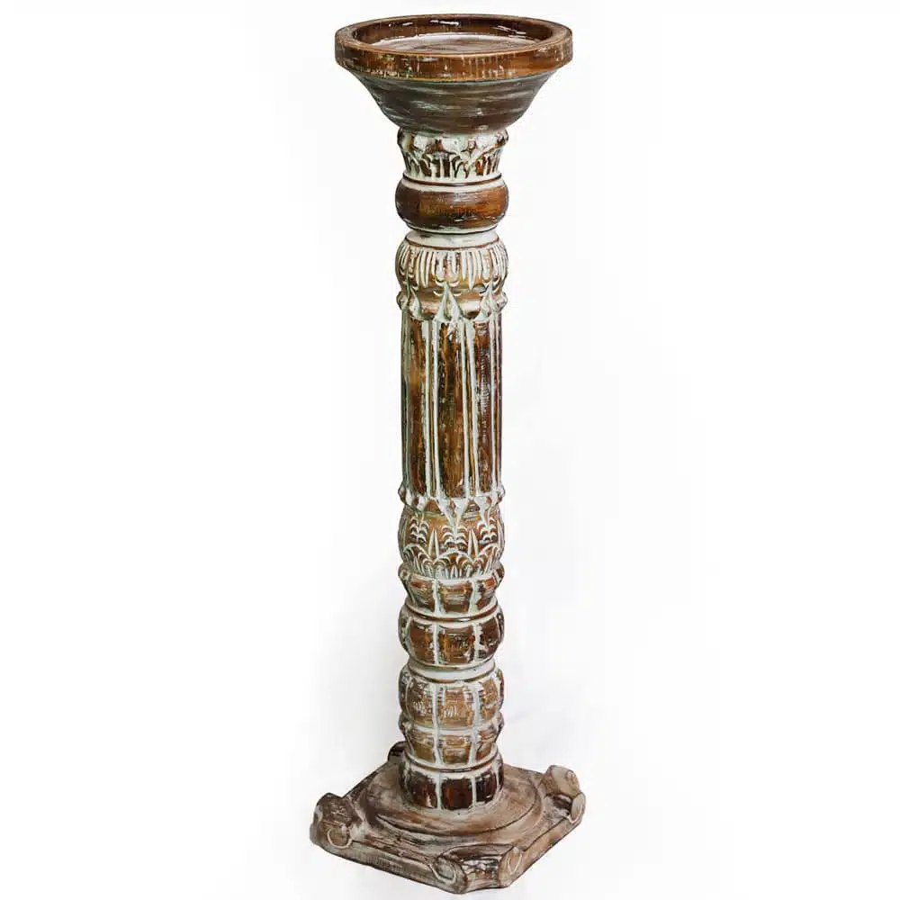 Blumenständer, dunkelbraun, Bali Muster, 77cm 1 Blumenständer mit Bali Muster, 100cm