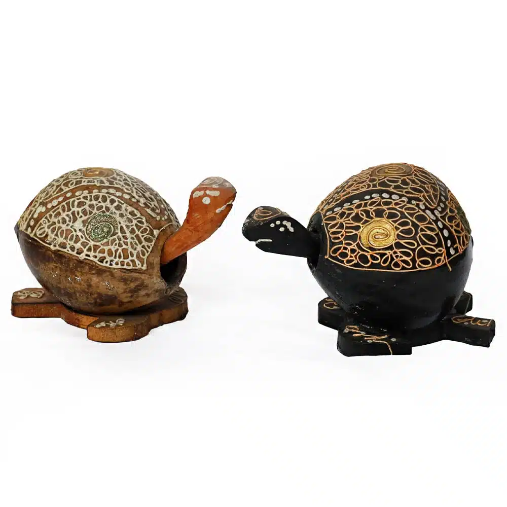 Lambat Kokosnuss-Schildkröte mit Wackelkopf