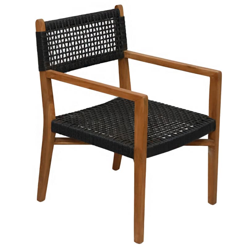 Stuhl, Rattan schwarz, 55x58x82cm