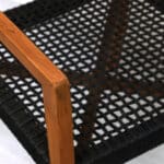 Stuhl, Rattan schwarz, 55x58x82cm