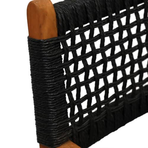 Stuhl, Rattan schwarz, 55x58x82cm