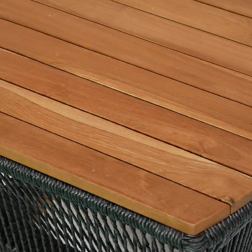 Tisch, Rattan, schwarz, 50x40x45cm