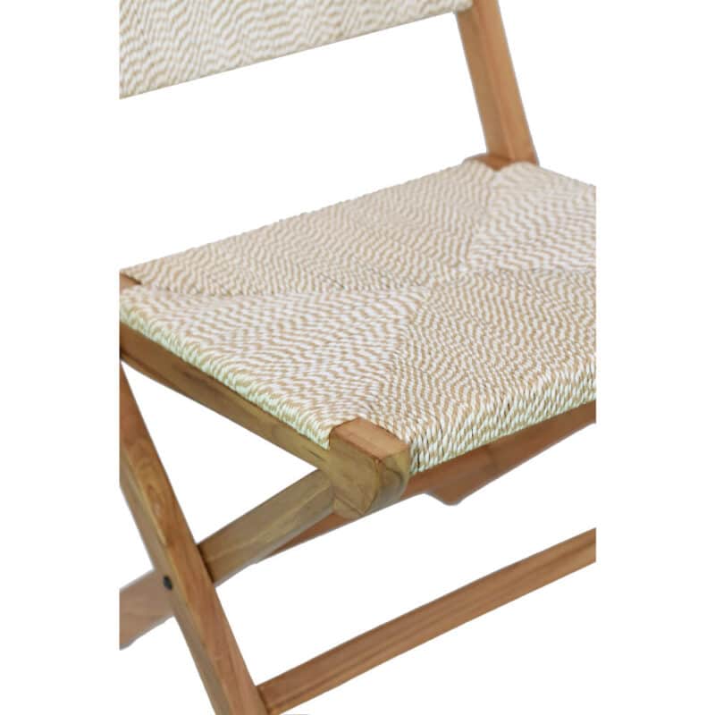 Stuhl, Rattan, weiß/braun, 44x43x84cm