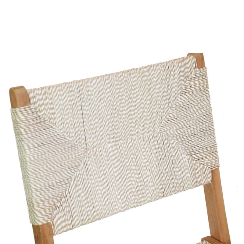 Stuhl, Rattan, weiß/braun, 44x43x84cm