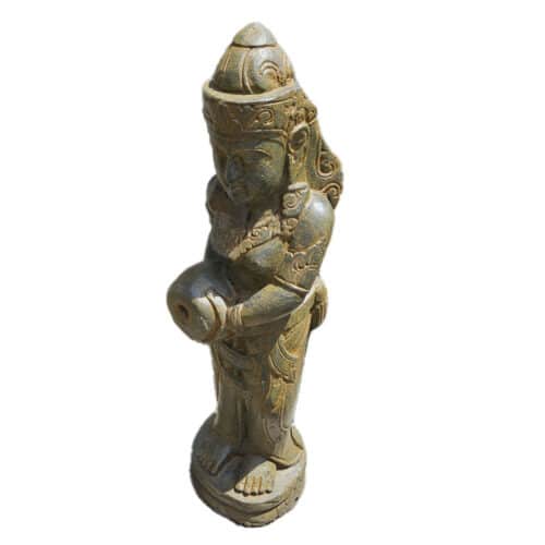 balinesische Figur als Wasserspender, 75cm, Riverstone, antik Design