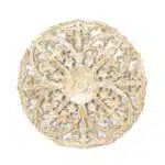 Wanddekor, rund, white-washed, 80cm