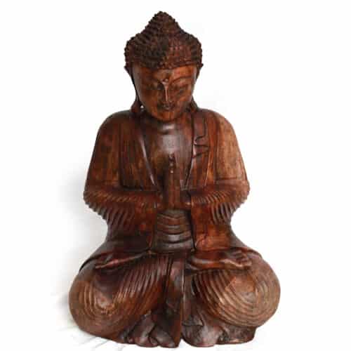 Buddha sitzend, rotbraun, 65x40cm