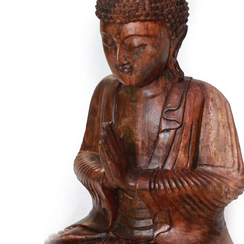 Buddha sitzend, rotbraun, 65x40cm