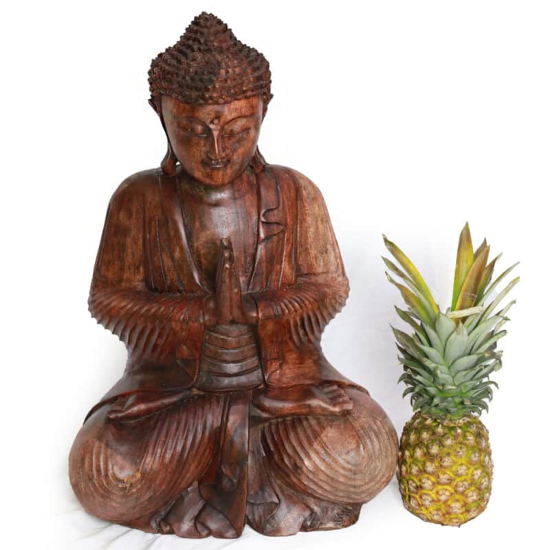 Buddha sitzend, rotbraun, 65x40cm