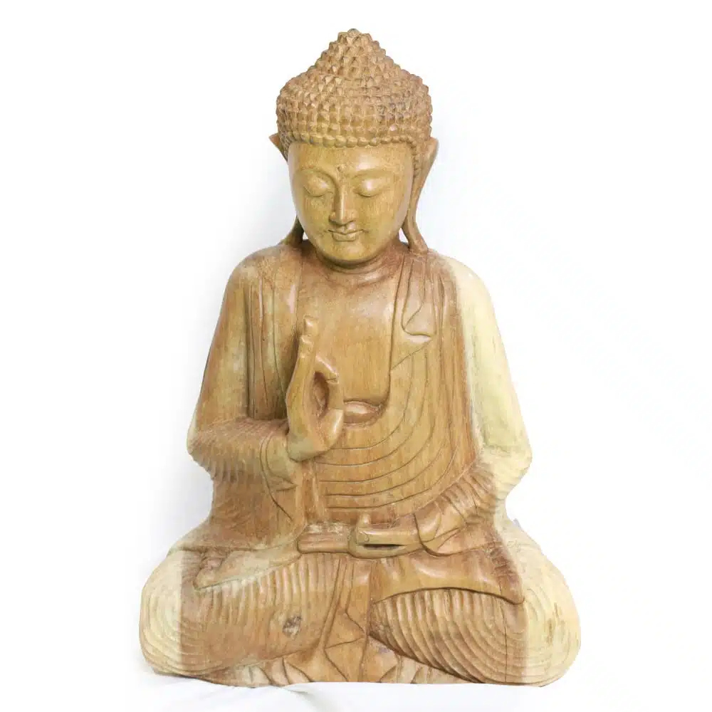 Buddha sitzend, natur, 65x40cm 1 Buddha sitzend, natur, 65x40cm