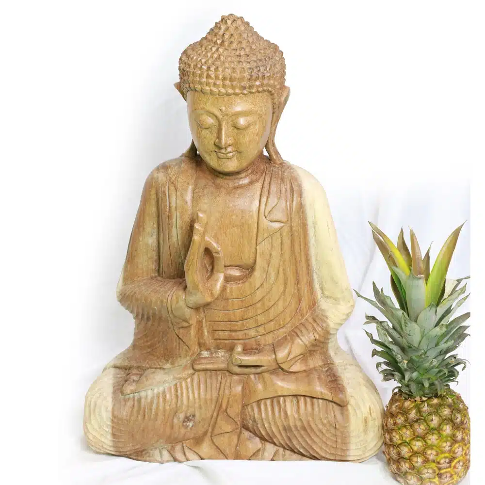 Buddha sitzend, natur, 65x40cm Buddha sitzend, natur, 65x40cm