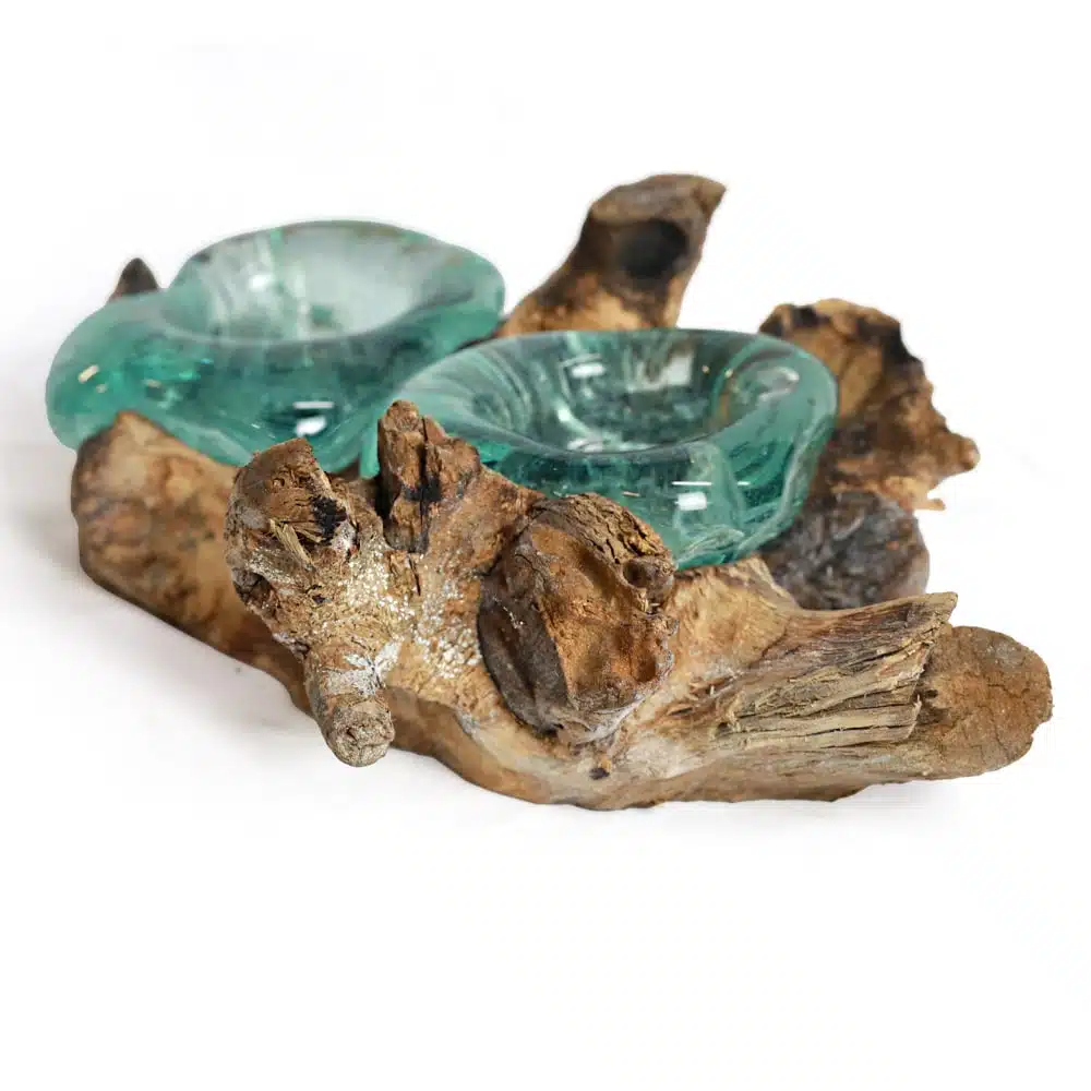 Kerzenhalter auf Wurzel, doppelt (2 Kerzen), ca. 25cm Kerzenhalter auf Wurzel, doppelt (2 Kerzen), ca. 25cm