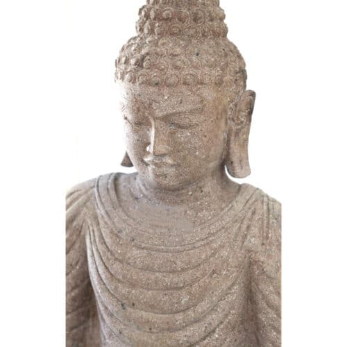 Buddha sitzend, 90cm, Riverstone