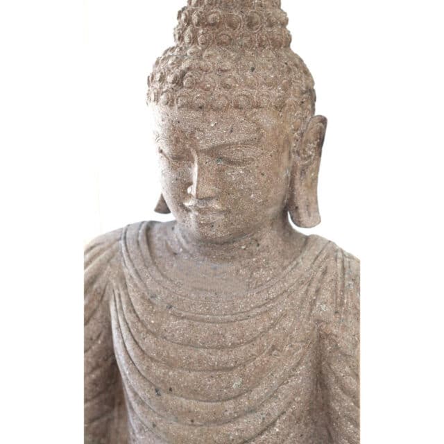 Buddha Statue sitzend, 90cm, Riverstone