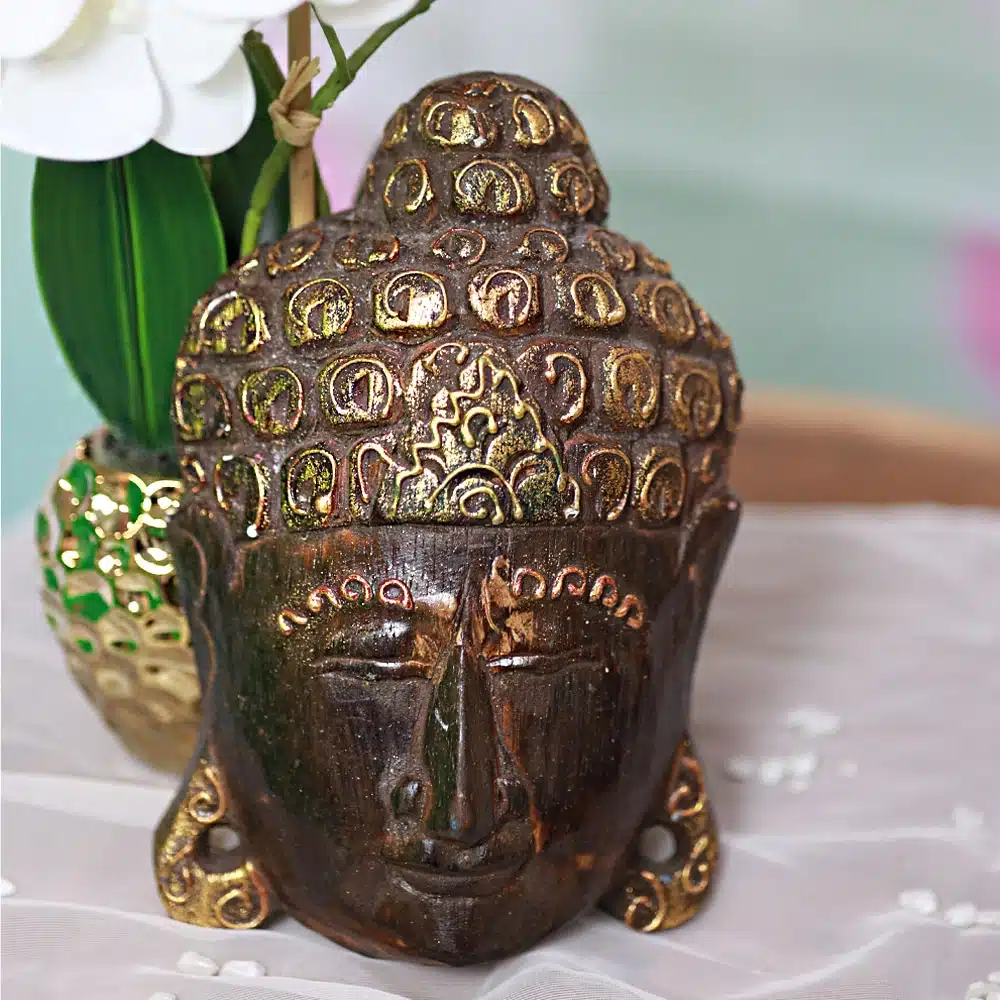 Buddha Maske, Wanddekor, 20cm Buddha Maske, Wanddekor, 20cm