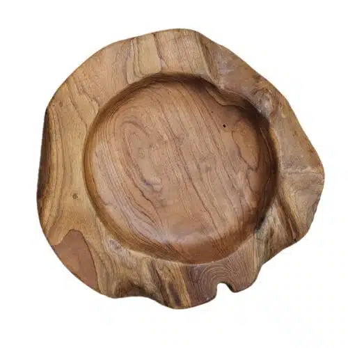 Lekukan Schale aus massivem Suarholz mit 40 cm DurchmesserDurchmesser