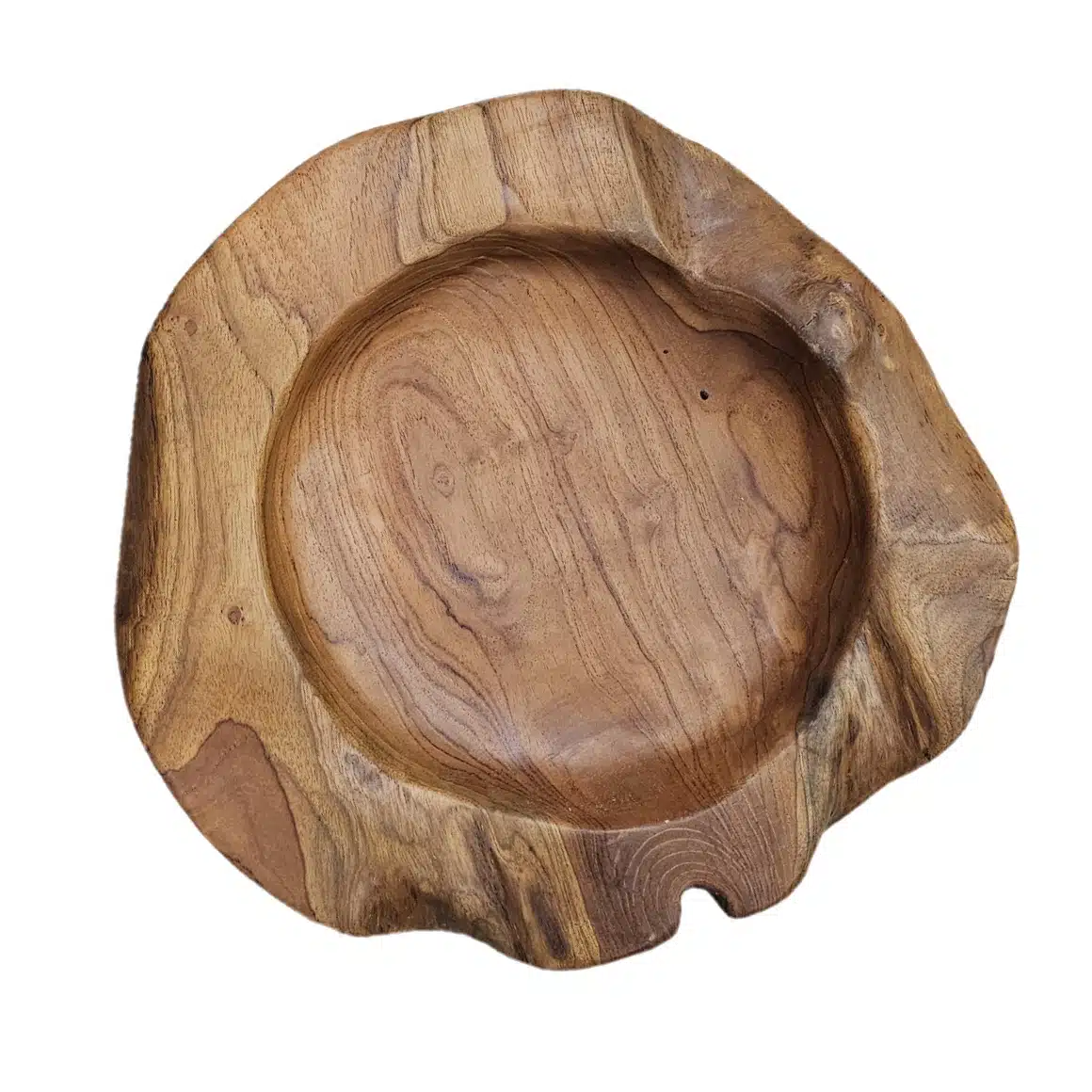 Lekukan Schale aus massivem Suarholz mit 40 cm DurchmesserDurchmesser