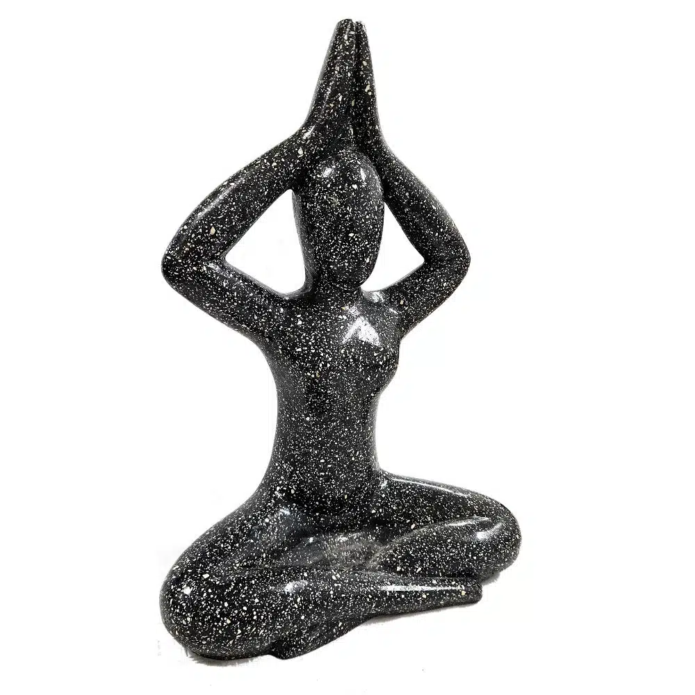 Yoga Statue, 65cm hoch, schwarz, Steinguss Yoga Statue, 65cm hoch, schwarz, Steinguss