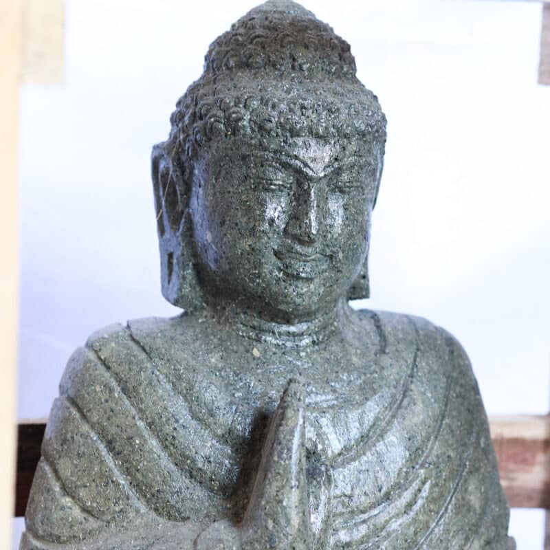 Buddha Statue aus balinesischen Greenstone, 50cm