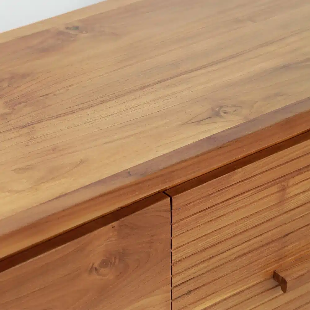 TV Unterschrank mit Schubfächern aus Teakholz