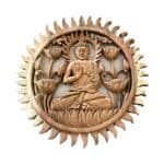 Wanddekor, Buddha in Sonnenform, 40cm Durchmesser