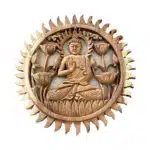 Wanddekor, Buddha in Sonnenform, 40cm Durchmesser
