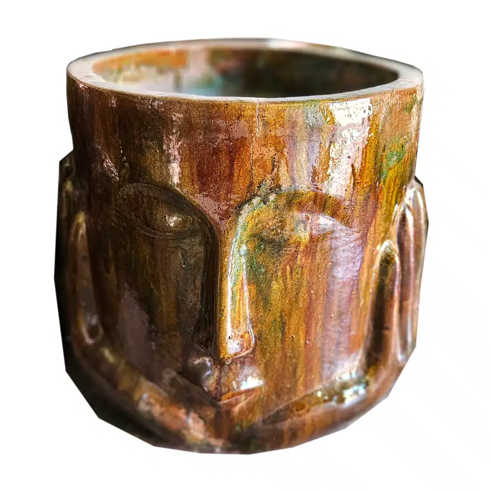 Samadi Übertopf: Keramik-Blumentopf mit meditativer Ausstrahlung, 30 cm