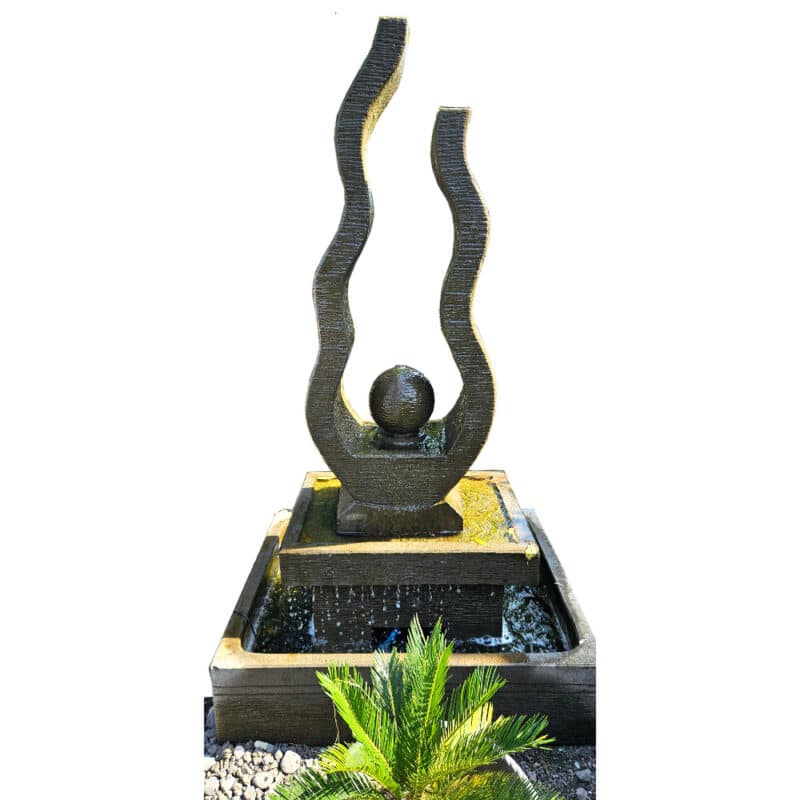 Dwi Shakti Brunnen – Geschwungenes Wasserspiel 180 cm