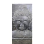 Dhamma Buddha-Brunnen aus Betonguss, Wandrelief, 150 × 120 cm