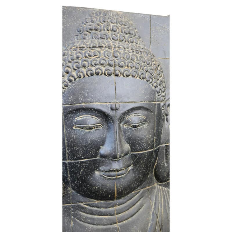 Buddha Brunnen, schwarz, 150cm hoch, 120cm breit