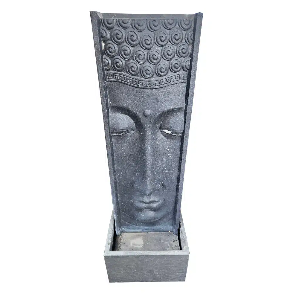 Sarasah Buddha-Brunnen aus Betonguss, 100 cm hoch