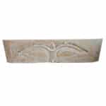 Matajiwa Buddha-Augen aus Albesia, white-washed, 60 × 20 cm