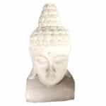 Kedamaian Buddha-Kopf aus Kalkstein, 60 cm
