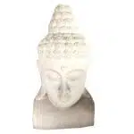 Kedamaian Buddha-Kopf aus Kalkstein, 60 cm