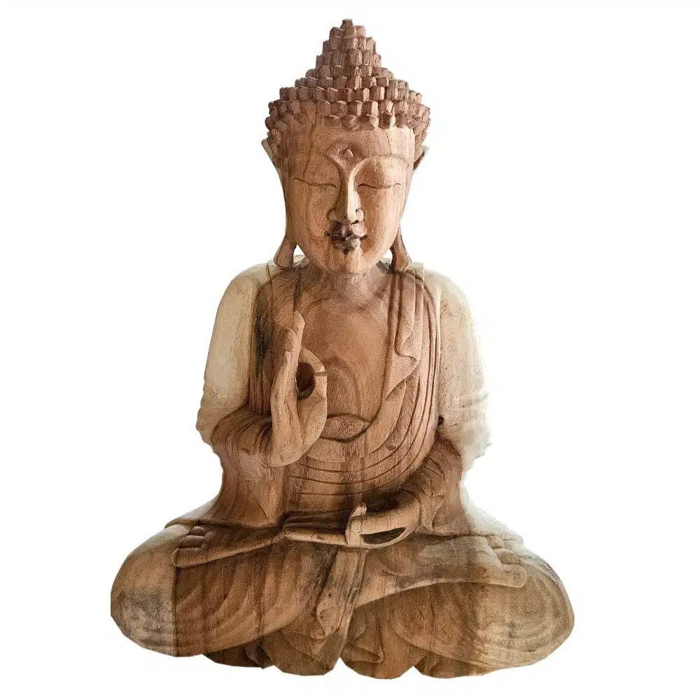 Sinar Buddha, 60 cm – aus Suarholz, Mudra der Lehre