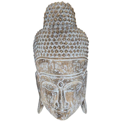 Buddha Wandmaske "schlafender Buddha", 85x45cm, braun