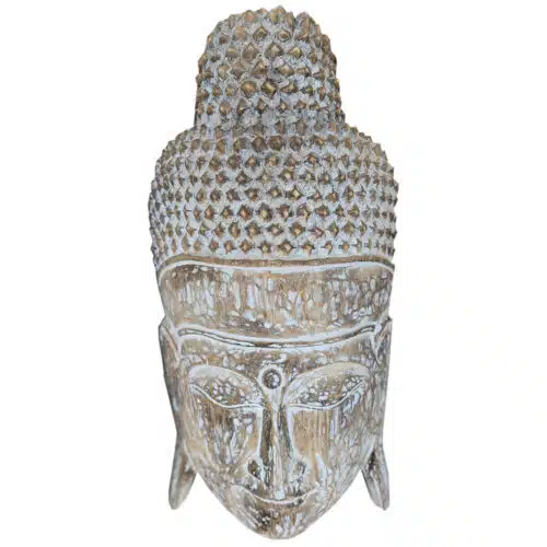 Buddha Wandmaske "schlafender Buddha", 85x45cm, braun