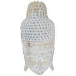 Buddha Wandmaske "schlafender Buddha", 85x45cm, white washed
