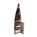 Nusa Bootsschrank aus Albesia-Holz, dunkelbraun, 200 cm