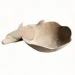 Lumba Schale in Delfinform aus Albesiaholz – Leichtigkeit der Meere 2 Delfin Nussschale / Schale